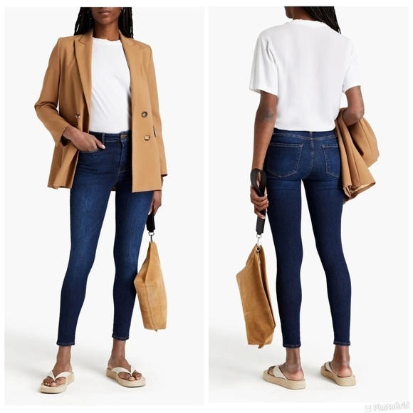 FRAME Le One mid-rise skinny jeans - Picture 1 of 8